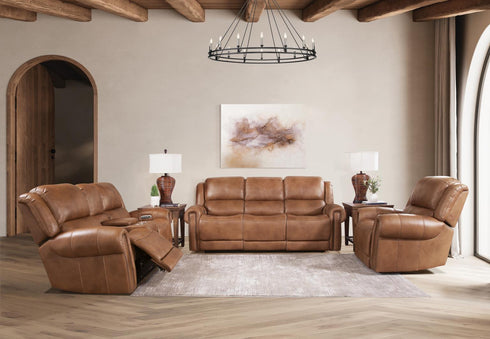 Seville Cognac Power Reclining Sofa & Loveseat