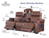 Cosmo Tuscany Cinnamon Power Reclining Sofa