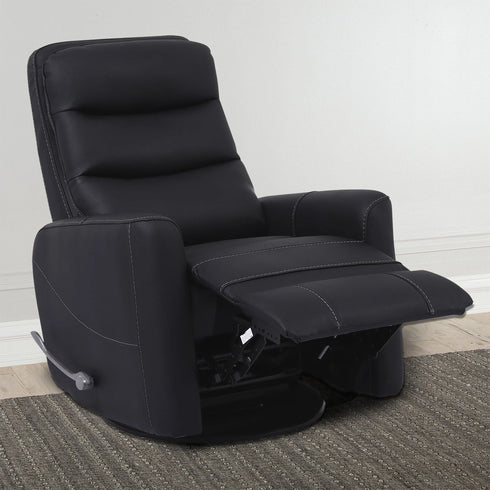 Hercules Black Manual Swivel Glider Recliner