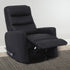 Hercules Black Manual Swivel Glider Recliner