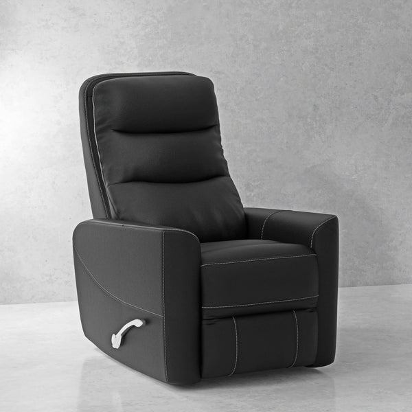 Hercules Black Manual Swivel Glider Recliner