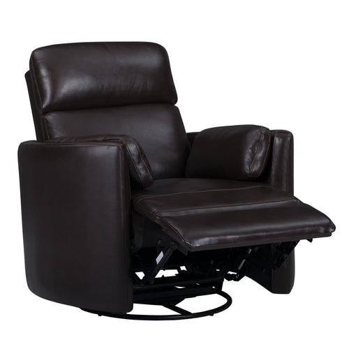 Radius Hickory Brown Manual Swivel Glider Recliner