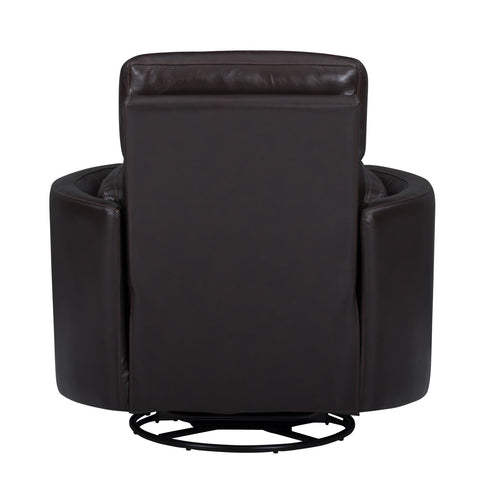 Radius Hickory Brown Manual Swivel Glider Recliner