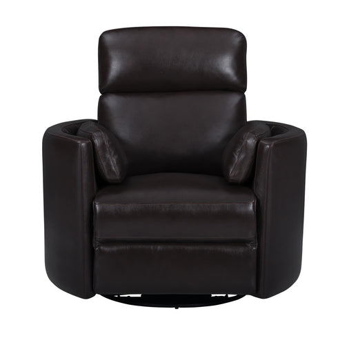 Radius Hickory Brown Manual Swivel Glider Recliner