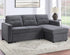 Noah Flippable Convertible Storage Gray Sofa Sleeper