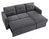 Noah Flippable Convertible Storage Gray Sofa Sleeper