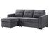 Noah Flippable Convertible Storage Gray Sofa Sleeper