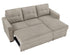 Noah Flippable Convertible Storage Tan Sofa Sleeper