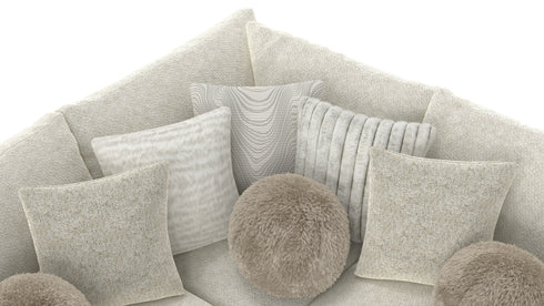 Ritzy Bone U-Shape Sectional w/ RAF Chaise