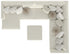 Ritzy Bone U-Shape Sectional w/ LAF Chaise