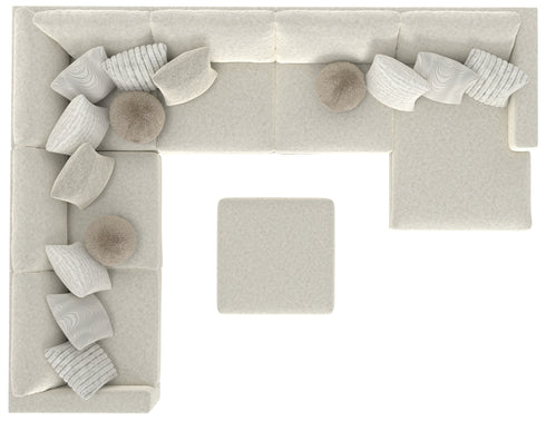 Ritzy Bone U-Shape Sectional w/ RAF Chaise