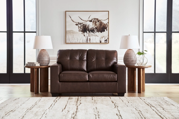 Santorine Dark Brown Sofa & Loveseat
