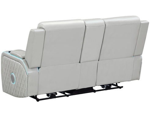 Luna Ice Power Reclining Loveseat w/ Console & Bluetooth Audio