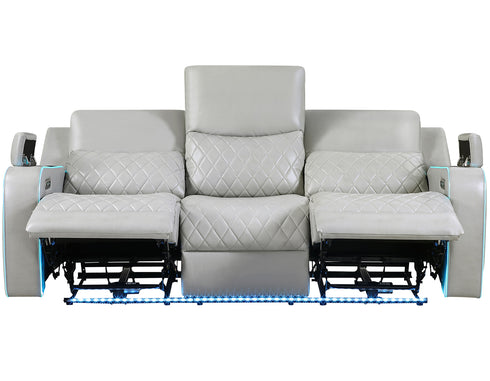 Luna Ice Power Reclining Sofa w/ DDT & Bluetooth Audio