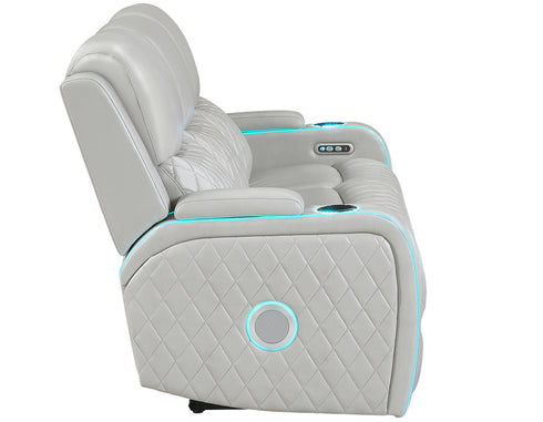 Luna Ice Power Reclining Sofa w/ DDT & Bluetooth Audio