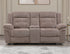 Sydney Brown Gliding Reclining Loveseat w/ Console