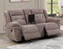 Sydney Brown Gliding Reclining Loveseat w/ Console