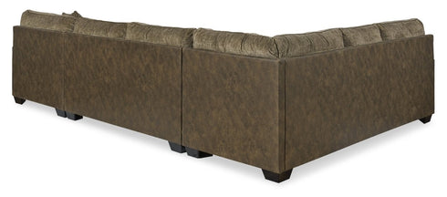 Abalone Chocolate RAF Sectional - WCC Furniture & Mattress Center Lafayette & Lake Charles