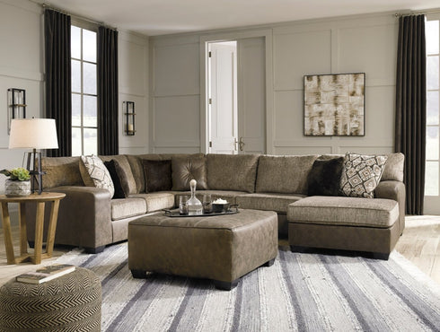 Abalone Chocolate RAF Sectional - WCC Furniture & Mattress Center Lafayette & Lake Charles