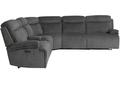 Aldo Airy Midnight 6 Piece Power Reclining Sectional - WCC Furniture & Mattress Center Lafayette & Lake Charles