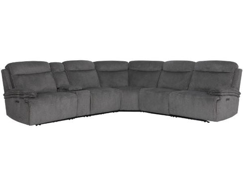 Aldo Airy Midnight 6 Piece Power Reclining Sectional - WCC Furniture & Mattress Center Lafayette & Lake Charles