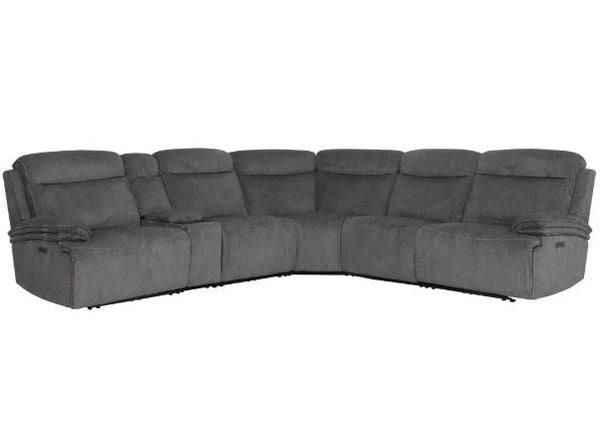 Aldo Airy Midnight 6 Piece Power Reclining Sectional - WCC Furniture & Mattress Center Lafayette & Lake Charles