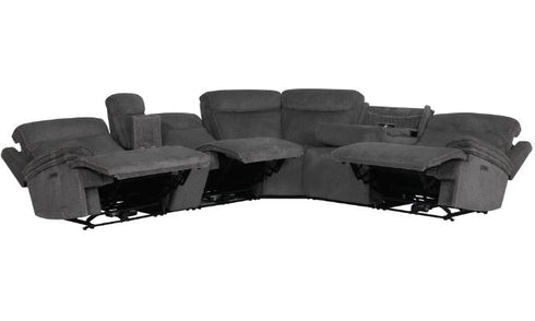 Aldo Airy Midnight 6 Piece Power Reclining Sectional - WCC Furniture & Mattress Center Lafayette & Lake Charles