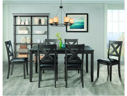 Alex Gray 7 Piece Rectangular Table Set - WCC Furniture & Mattress Center Lafayette & Lake Charles