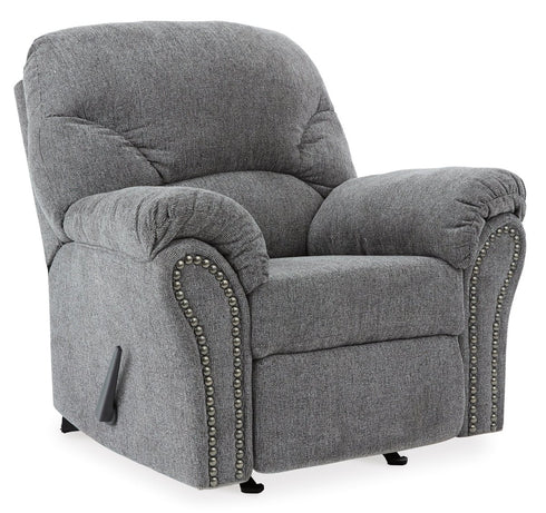 Allmaxx Pewter Rocker Recliner - WCC Furniture & Mattress Center Lafayette & Lake Charles