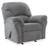 Allmaxx Pewter Rocker Recliner - WCC Furniture & Mattress Center Lafayette & Lake Charles