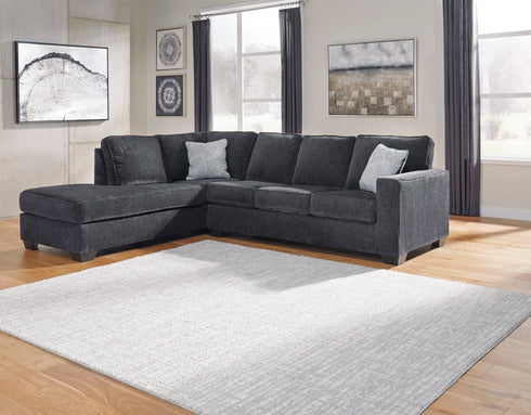 Altari Slate Full Sleeper Sectional w/ LAF Chaise - WCC Furniture & Mattress Center Lafayette & Lake Charles