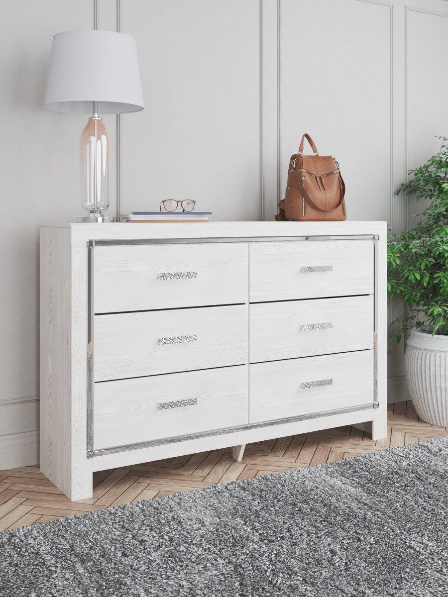 Altyra White Dresser & Mirror – WCC Furniture & Mattress Center