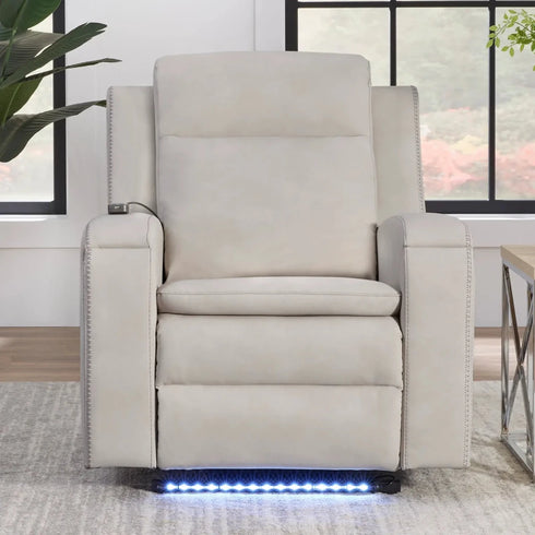 Alyssa Buffy Cream Power Glider Recliner - WCC Furniture & Mattress Center Lafayette & Lake Charles