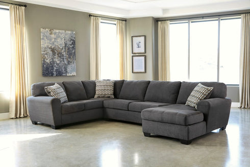 Ambee Slate RAF Sectional - WCC Furniture & Mattress Center Lafayette & Lake Charles
