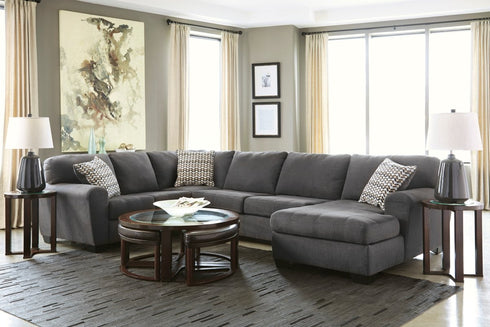 Ambee Slate RAF Sectional - WCC Furniture & Mattress Center Lafayette & Lake Charles