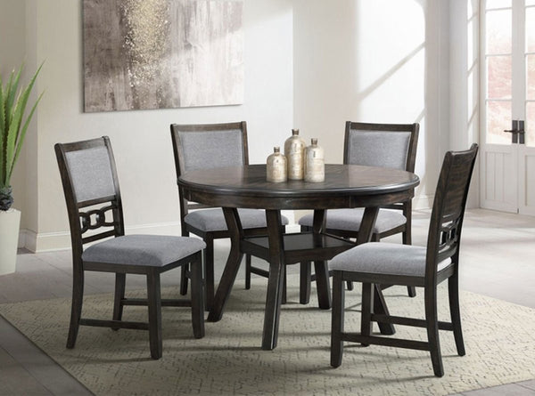 Amherst Dark 5 Piece Dining Set - WCC Furniture & Mattress Center Lafayette & Lake Charles