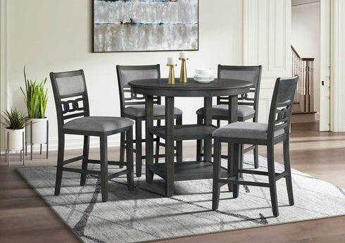 Amherst Grey 5 Piece Counter Height Dining Set - WCC Furniture & Mattress Center Lafayette & Lake Charles