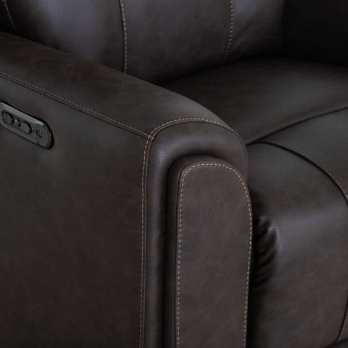 Argent Duvall Coffee Power Rocker Recliner - WCC Furniture & Mattress Center Lafayette & Lake Charles
