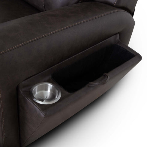 Argent Duvall Coffee Power Rocker Recliner - WCC Furniture & Mattress Center Lafayette & Lake Charles