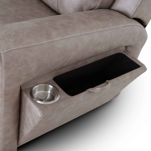 Argent Duvall Greige Power Rocker Recliner - WCC Furniture & Mattress Center Lafayette & Lake Charles