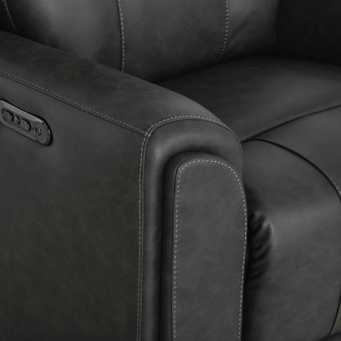 Argent Duvall Slate Power Rocker Recliner - WCC Furniture & Mattress Center Lafayette & Lake Charles