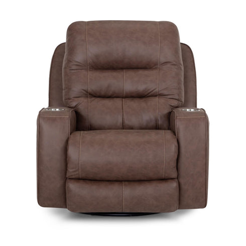 Aspen Duvall Mocha Power Swivel Rocker Recliner - WCC Furniture & Mattress Center Lafayette & Lake Charles