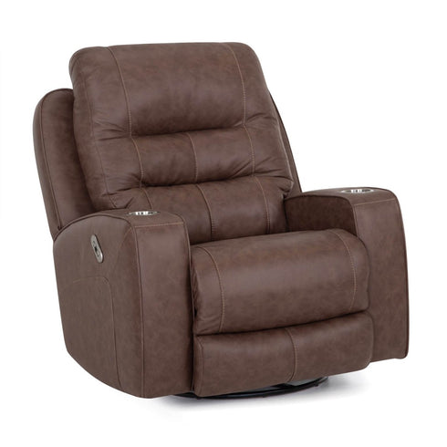 Aspen Duvall Mocha Power Swivel Rocker Recliner - WCC Furniture & Mattress Center Lafayette & Lake Charles