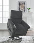 Aureta Charcoal Power Lift Recliner w/ Heat & Massage - WCC Furniture & Mattress Center Lafayette & Lake Charles