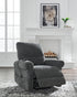 Aureta Charcoal Power Lift Recliner w/ Heat & Massage - WCC Furniture & Mattress Center Lafayette & Lake Charles