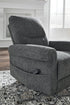 Aureta Charcoal Power Lift Recliner w/ Heat & Massage - WCC Furniture & Mattress Center Lafayette & Lake Charles