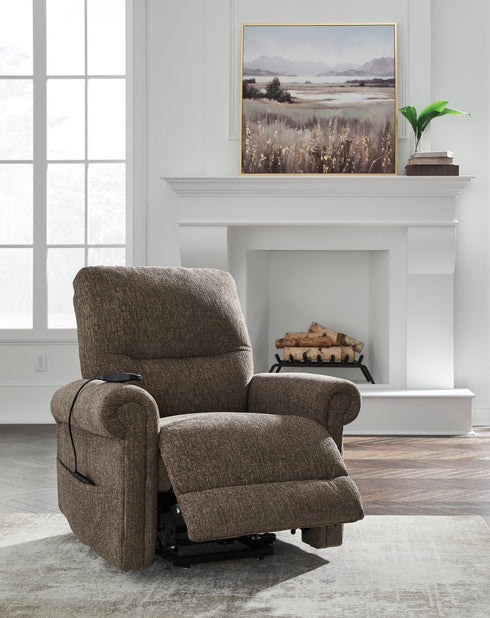 Aureta Earth Power Lift Recliner w/ Heat & Massage - WCC Furniture & Mattress Center Lafayette & Lake Charles
