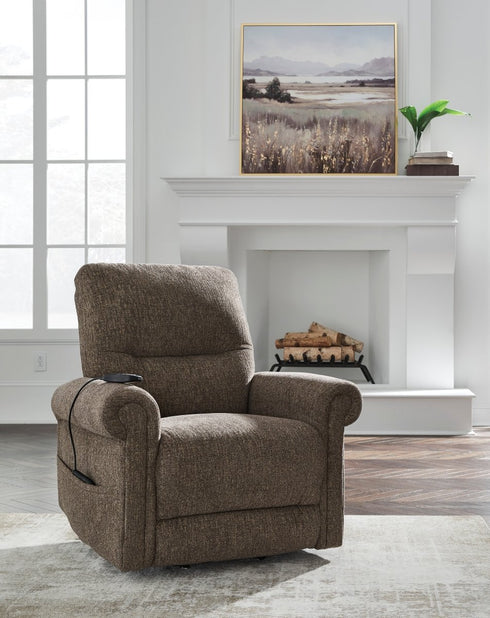 Aureta Earth Power Lift Recliner w/ Heat & Massage - WCC Furniture & Mattress Center Lafayette & Lake Charles
