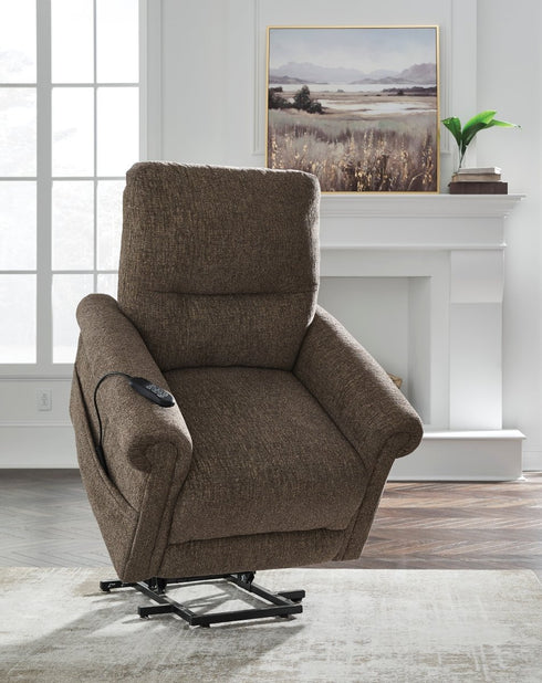 Aureta Earth Power Lift Recliner w/ Heat & Massage - WCC Furniture & Mattress Center Lafayette & Lake Charles