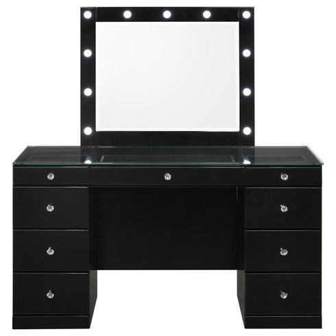 Avery Black Vanity Set - WCC Furniture & Mattress Center Lafayette & Lake Charles